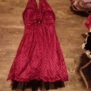 Beautiful silk rose color with black polka dots elegant simple